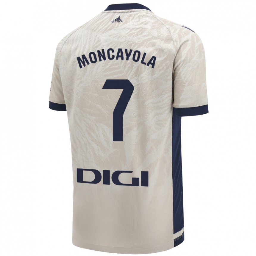 Niño Fútbol Camiseta Jon Moncayola #7 Gris Claro 2ª Equipación 2024/25 Argentina