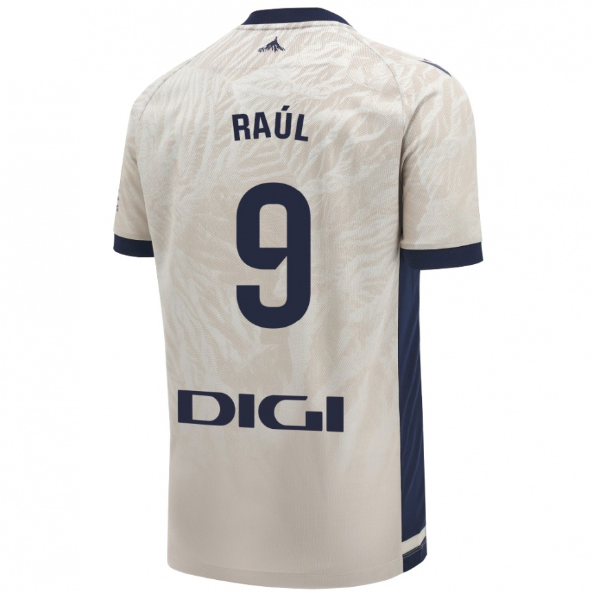 Niño Fútbol Camiseta Raúl García #9 Gris Claro 2ª Equipación 2024/25 Argentina