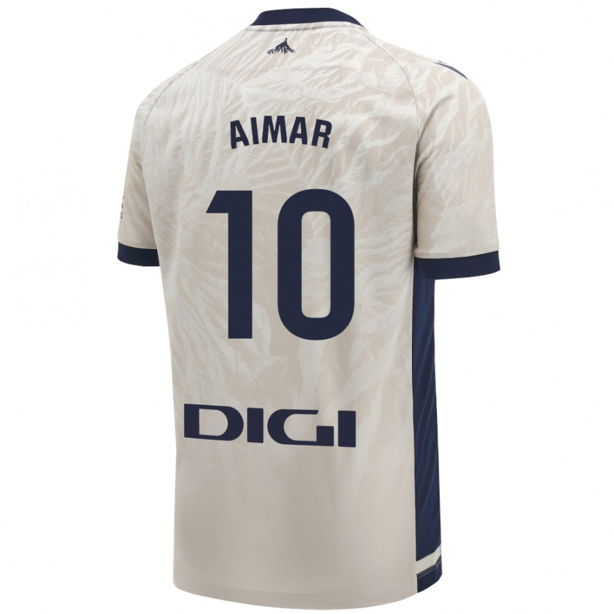 Niño Fútbol Camiseta Aimar Oroz #10 Gris Claro 2ª Equipación 2024/25 Argentina