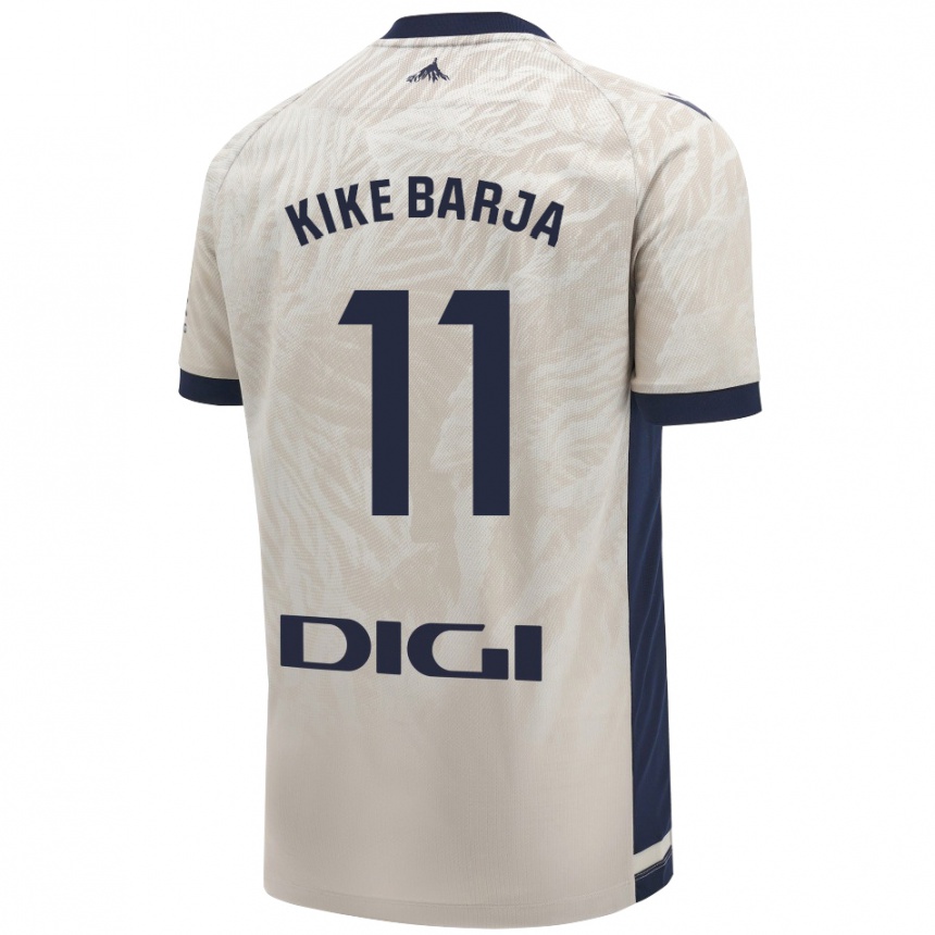 Niño Fútbol Camiseta Kike Barja #11 Gris Claro 2ª Equipación 2024/25 Argentina