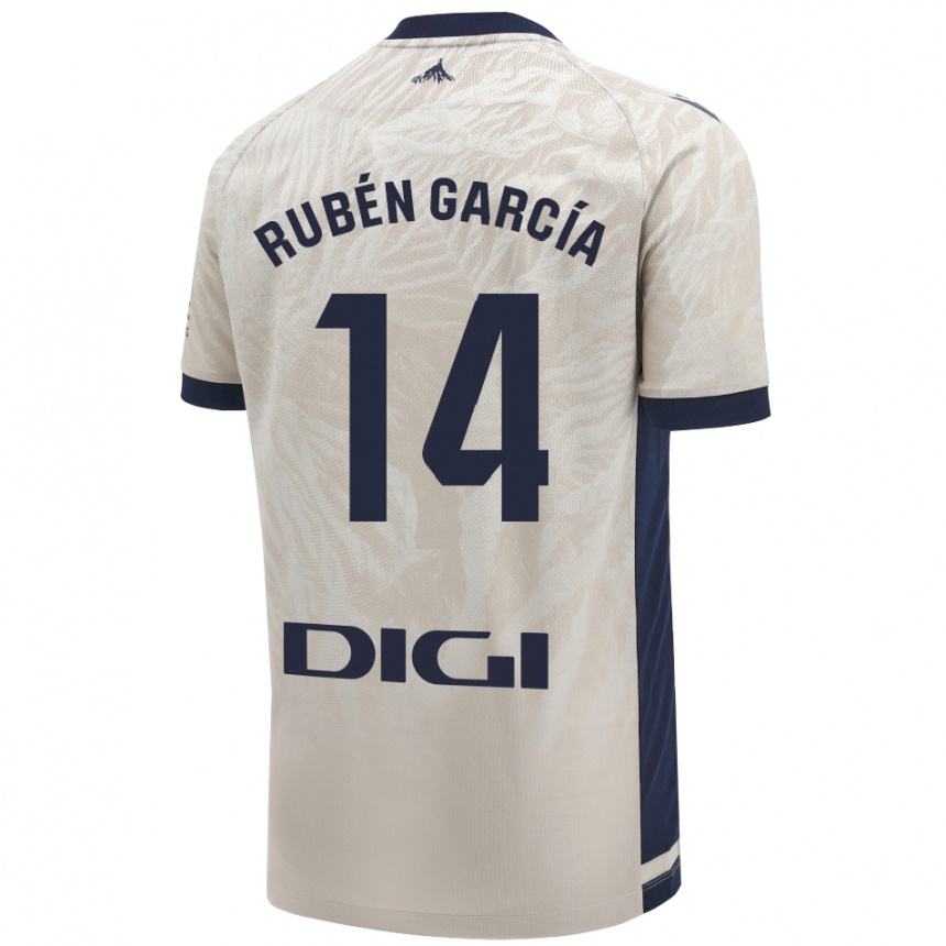 Niño Fútbol Camiseta Rubén García #14 Gris Claro 2ª Equipación 2024/25 Argentina