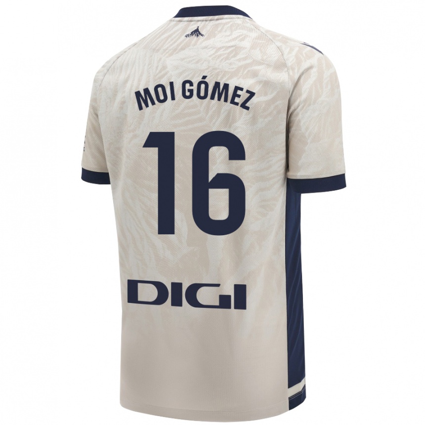 Niño Fútbol Camiseta Moi Gómez #16 Gris Claro 2ª Equipación 2024/25 Argentina