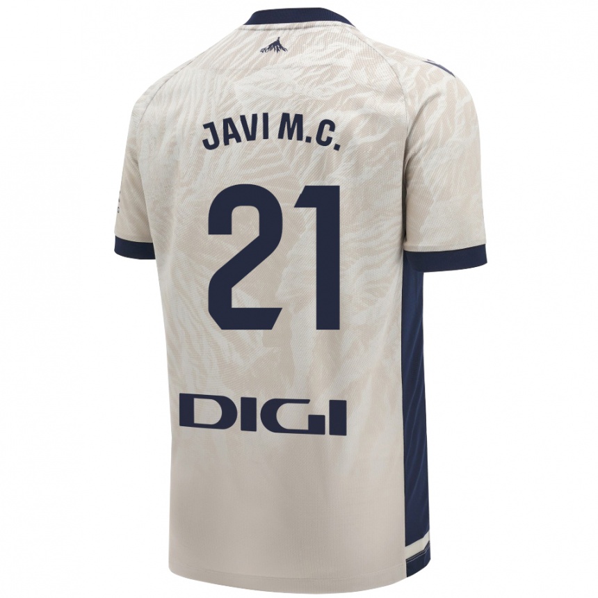 Niño Fútbol Camiseta Javi Martínez #21 Gris Claro 2ª Equipación 2024/25 Argentina