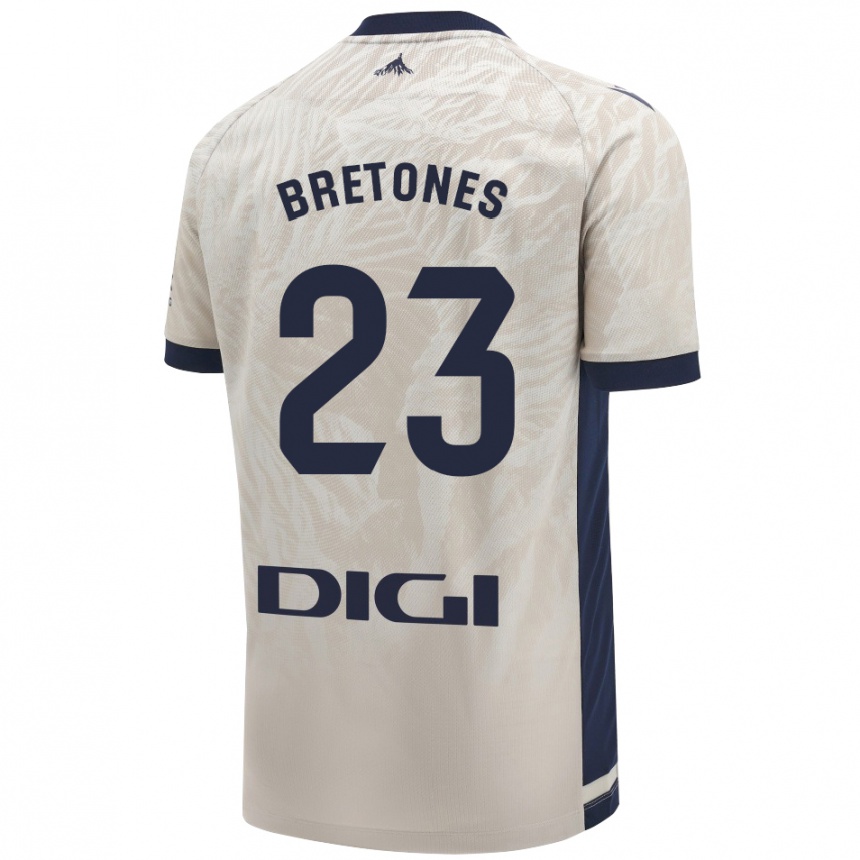 Niño Fútbol Camiseta Abel Bretones #23 Gris Claro 2ª Equipación 2024/25 Argentina