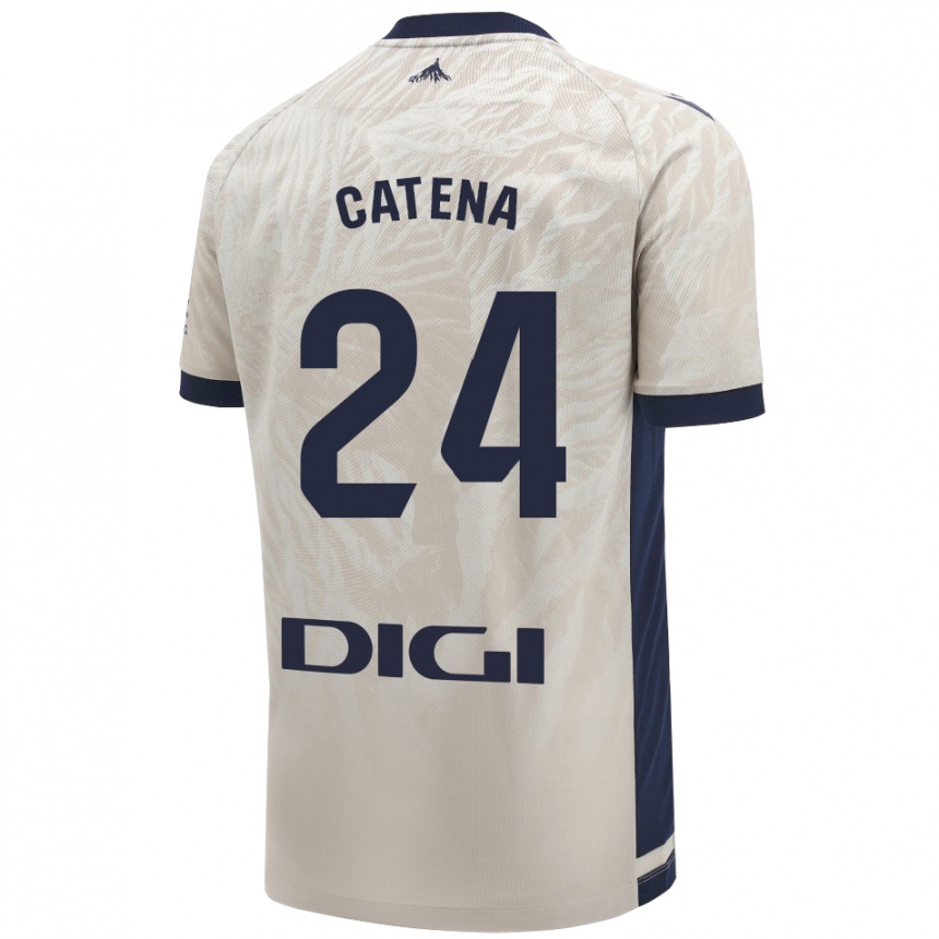 Niño Fútbol Camiseta Alejandro Catena #24 Gris Claro 2ª Equipación 2024/25 Argentina