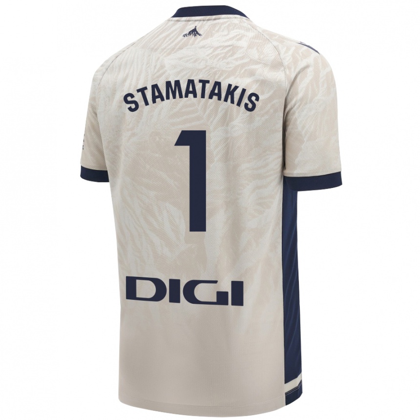 Niño Fútbol Camiseta Dimitrios Stamatakis #1 Gris Claro 2ª Equipación 2024/25 Argentina