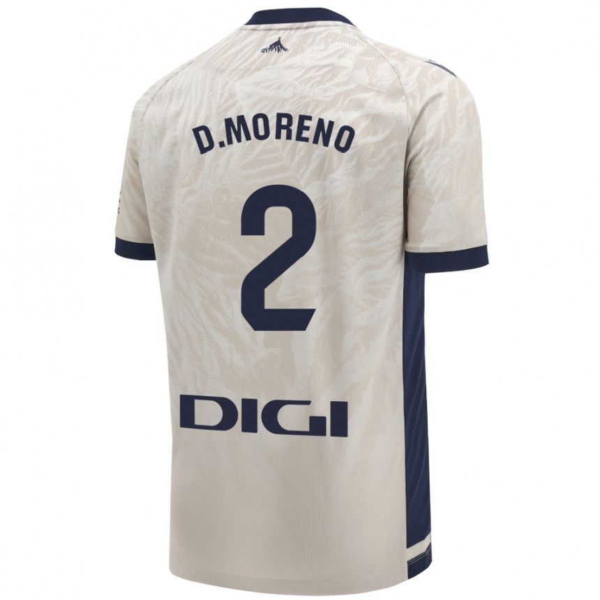 Niño Fútbol Camiseta Diego Moreno #2 Gris Claro 2ª Equipación 2024/25 Argentina