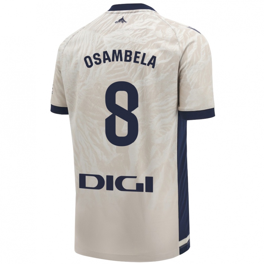 Niño Fútbol Camiseta Asier Osambela #8 Gris Claro 2ª Equipación 2024/25 Argentina