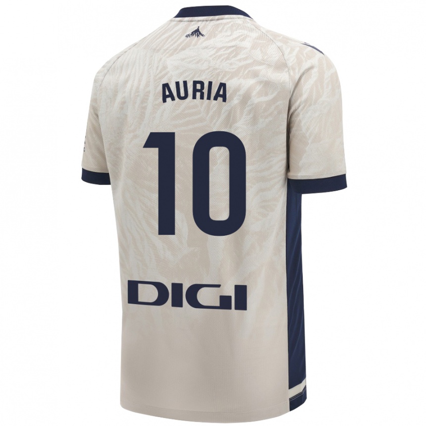 Niño Fútbol Camiseta Miguel Auria #10 Gris Claro 2ª Equipación 2024/25 Argentina