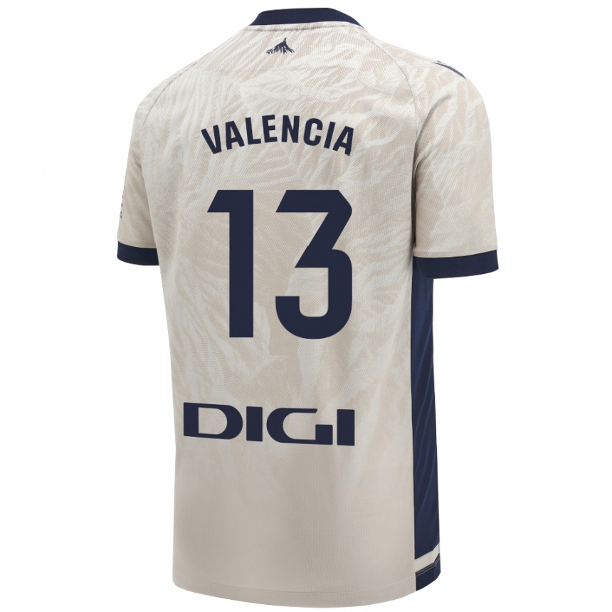 Niño Fútbol Camiseta Pablo Valencia #13 Gris Claro 2ª Equipación 2024/25 Argentina