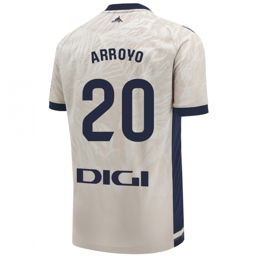 Niño Fútbol Camiseta Roberto Arroyo #20 Gris Claro 2ª Equipación 2024/25 Argentina