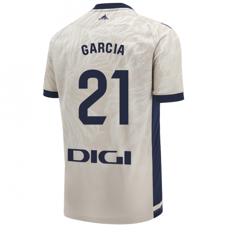 Niño Fútbol Camiseta Jon García #21 Gris Claro 2ª Equipación 2024/25 Argentina