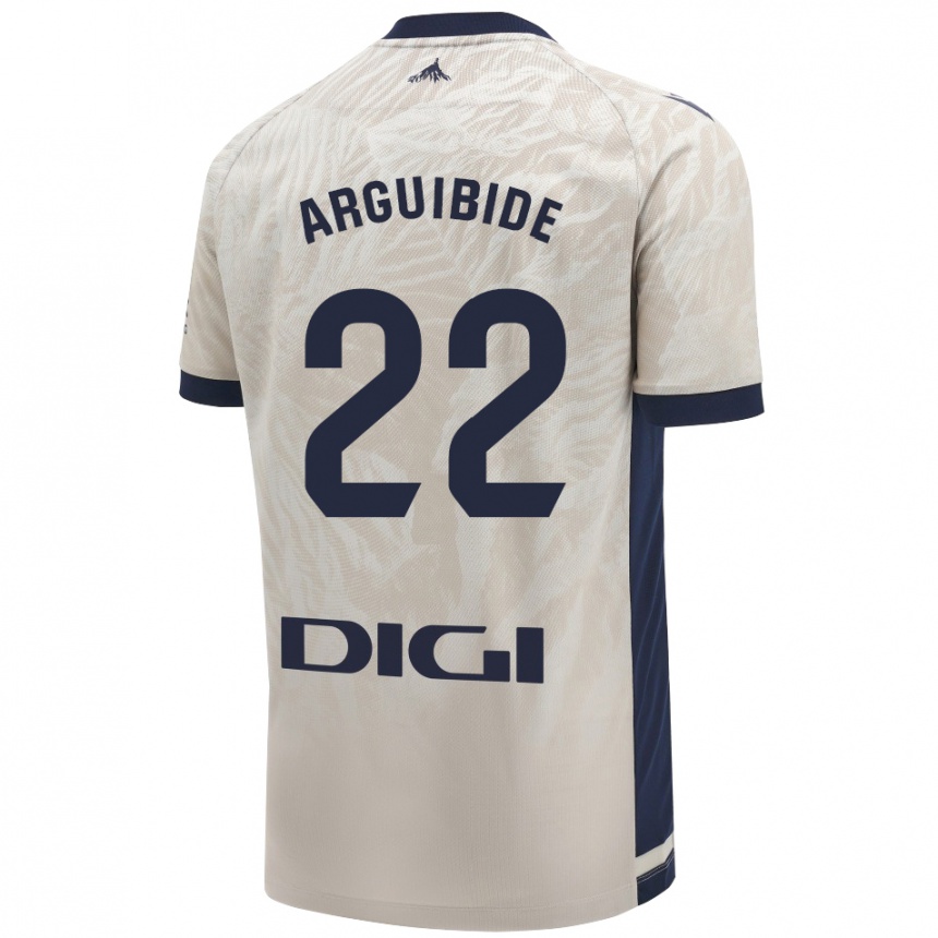 Niño Fútbol Camiseta Iñigo Arguibide #22 Gris Claro 2ª Equipación 2024/25 Argentina