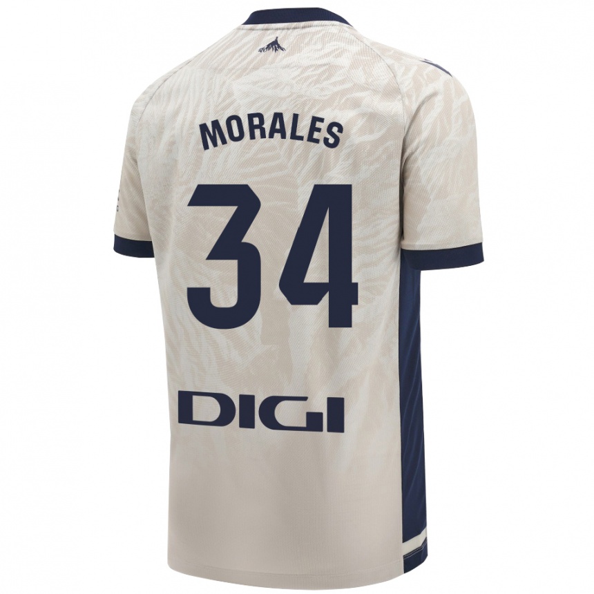 Niño Fútbol Camiseta Anai Morales #34 Gris Claro 2ª Equipación 2024/25 Argentina