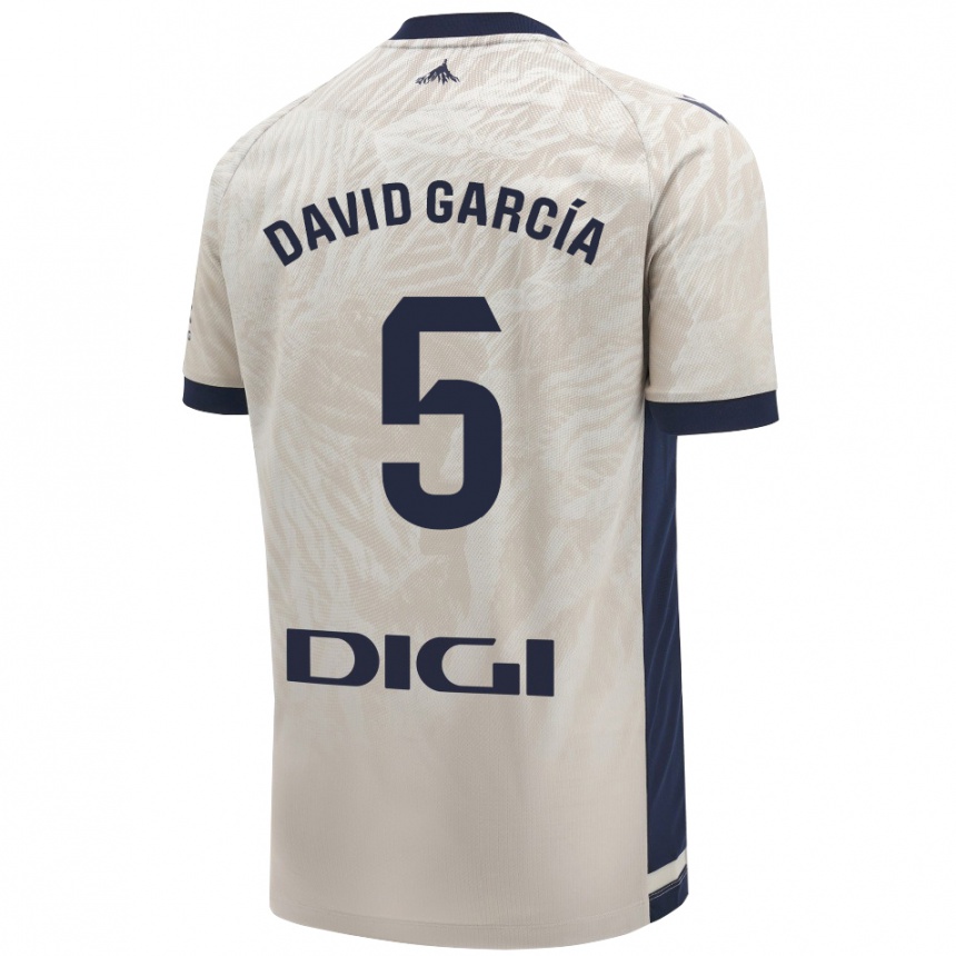 Niño Fútbol Camiseta David García #5 Gris Claro 2ª Equipación 2024/25 Argentina