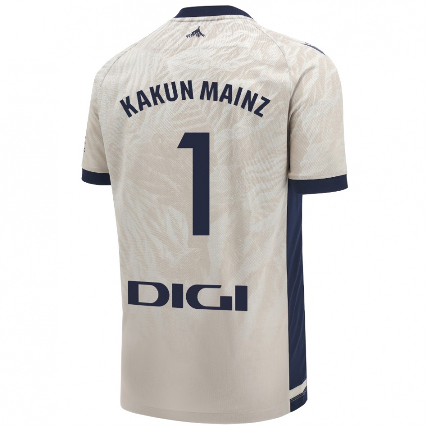 Niño Fútbol Camiseta Kakun Mainz #1 Gris Claro 2ª Equipación 2024/25 Argentina