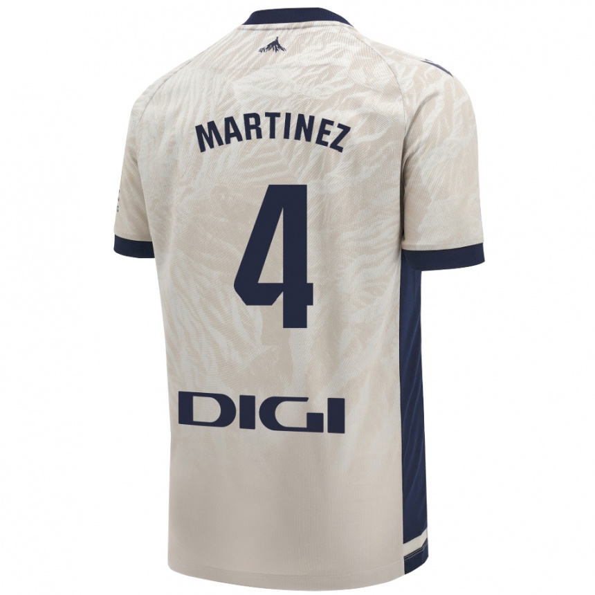 Niño Fútbol Camiseta Vera Martínez Viota #4 Gris Claro 2ª Equipación 2024/25 Argentina