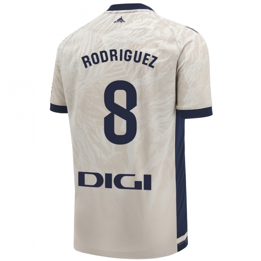 Niño Fútbol Camiseta Vanessa Rodríguez Iribarren #8 Gris Claro 2ª Equipación 2024/25 Argentina