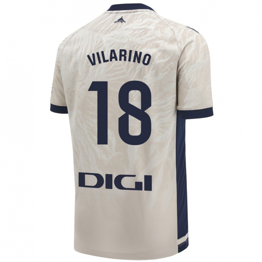 Niño Fútbol Camiseta Maitane Vilariño #18 Gris Claro 2ª Equipación 2024/25 Argentina