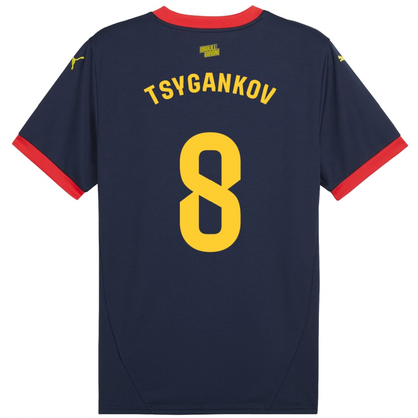 Niño Fútbol Camiseta Viktor Tsygankov #8 Azul Marino Rojo 2ª Equipación 2024/25 Argentina