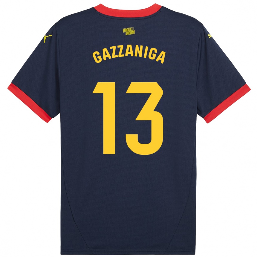 Niño Fútbol Camiseta Paulo Gazzaniga #13 Azul Marino Rojo 2ª Equipación 2024/25 Argentina