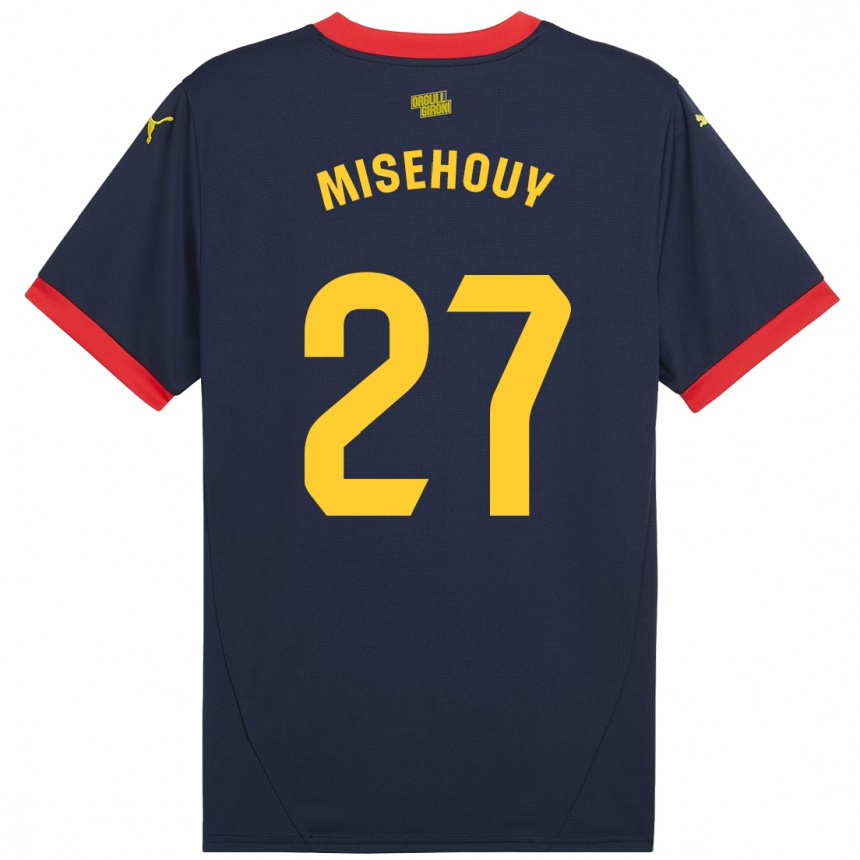 Niño Fútbol Camiseta Gabriel Misehouy #27 Azul Marino Rojo 2ª Equipación 2024/25 Argentina