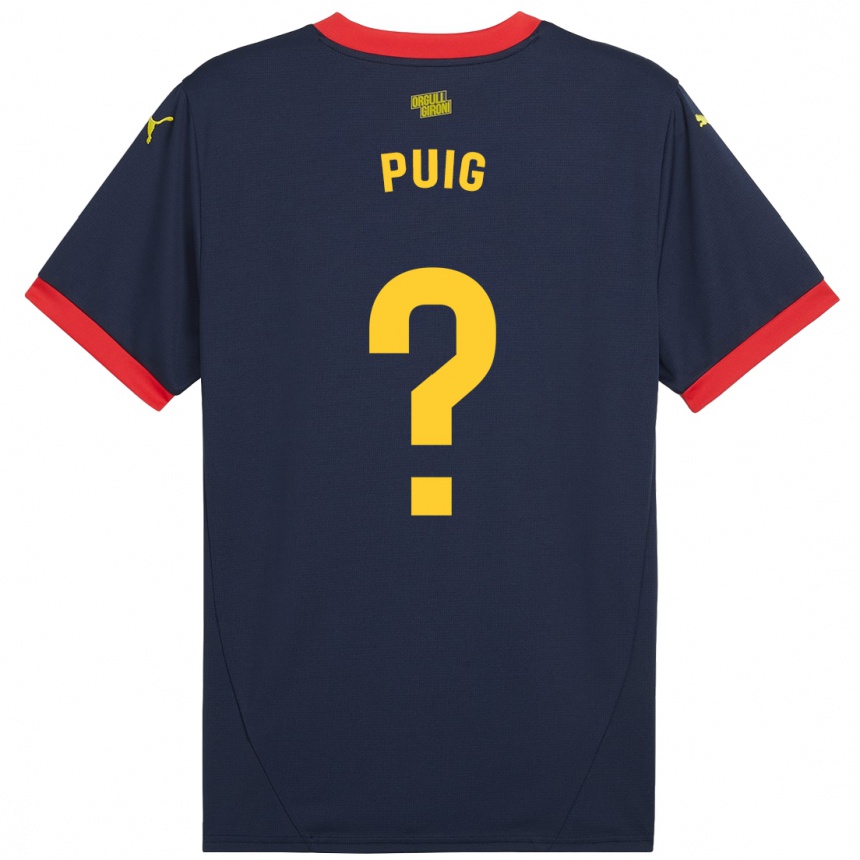 Niño Fútbol Camiseta Sergi Puig #0 Azul Marino Rojo 2ª Equipación 2024/25 Argentina