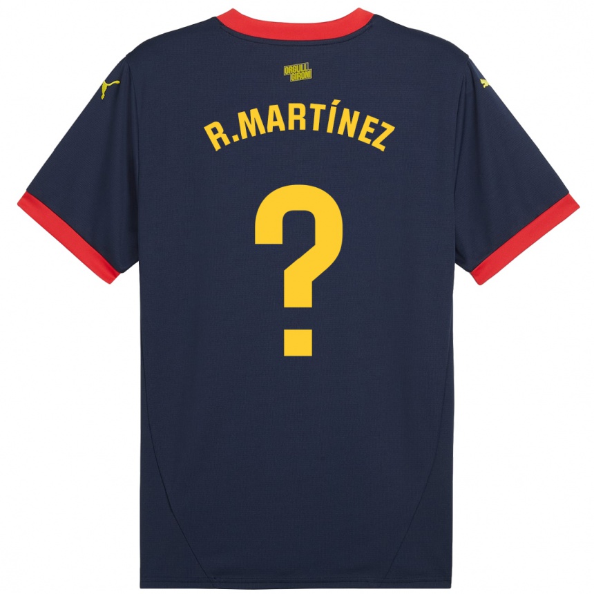 Niño Fútbol Camiseta Raúl Martínez #0 Azul Marino Rojo 2ª Equipación 2024/25 Argentina