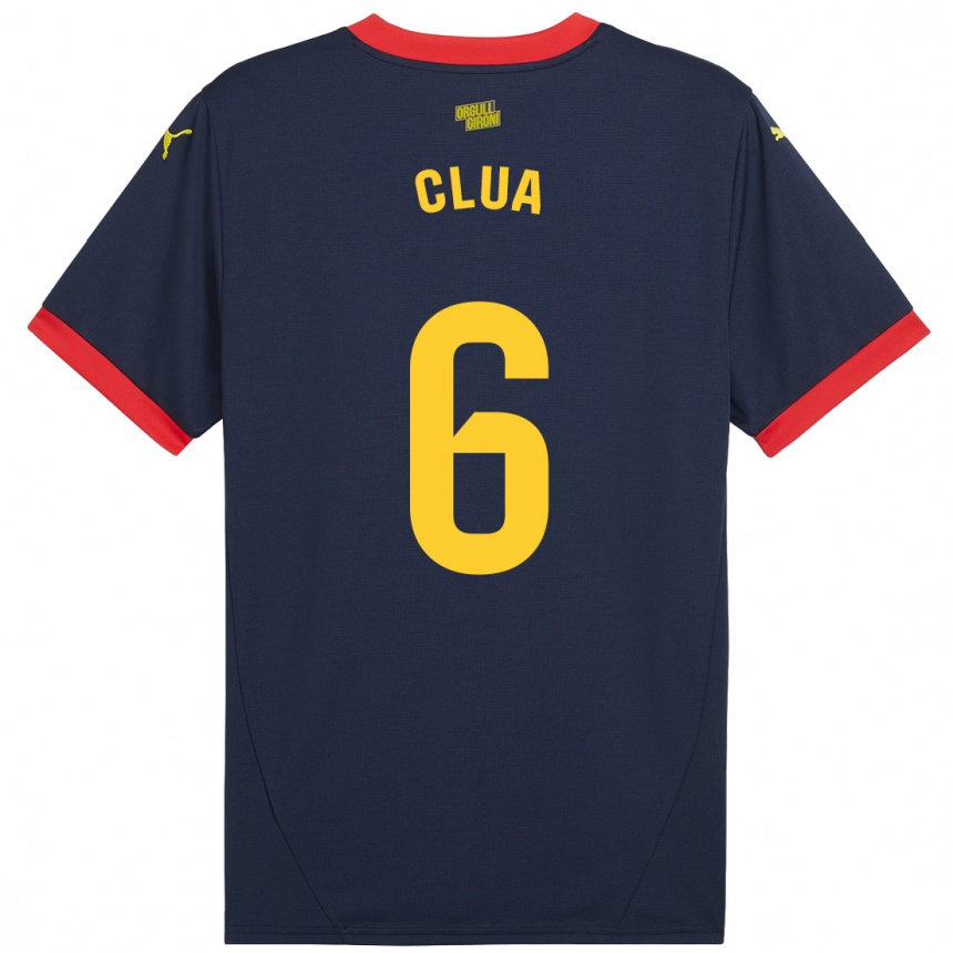 Niño Fútbol Camiseta Silvi Clua #6 Azul Marino Rojo 2ª Equipación 2024/25 Argentina