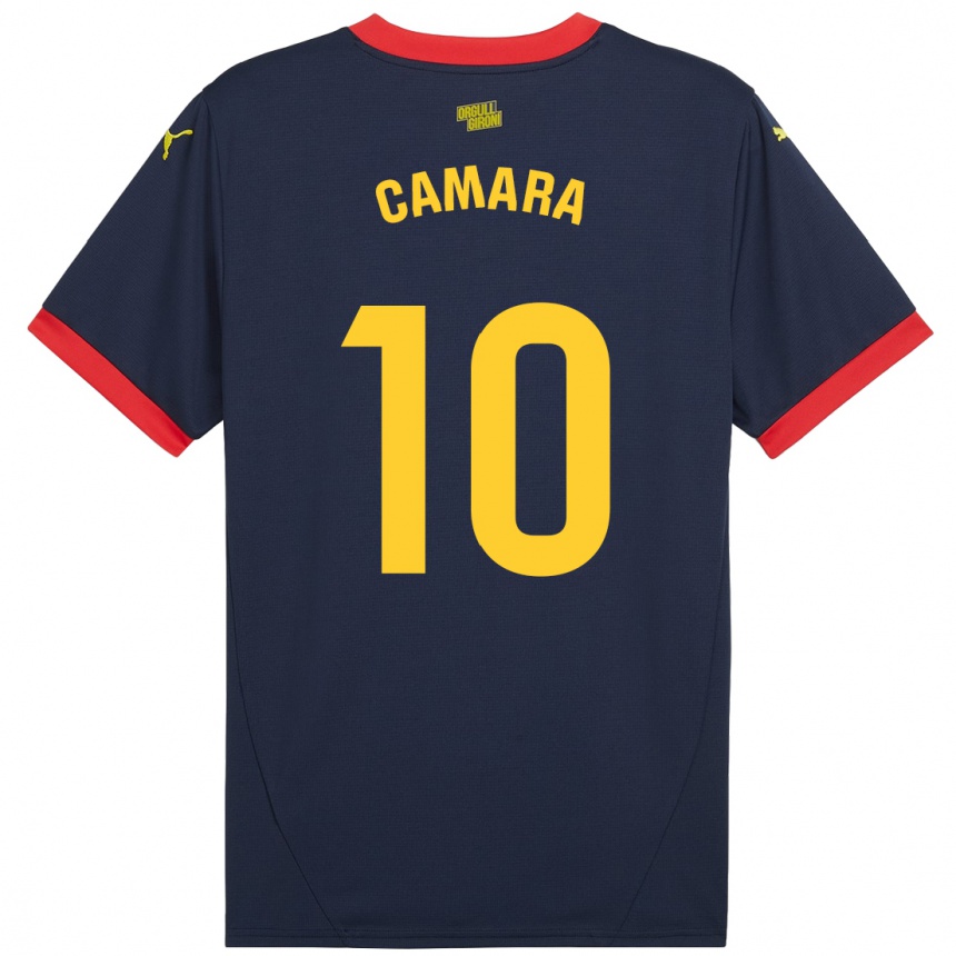 Niño Fútbol Camiseta Dawda Camara #10 Azul Marino Rojo 2ª Equipación 2024/25 Argentina