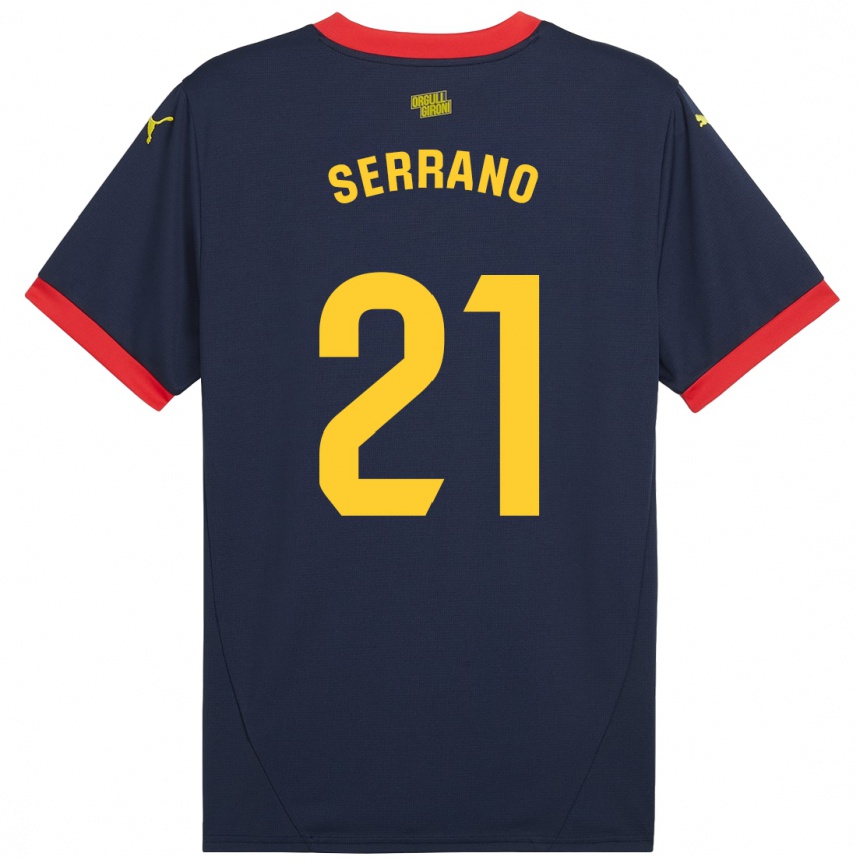 Niño Fútbol Camiseta Ot Serrano #21 Azul Marino Rojo 2ª Equipación 2024/25 Argentina