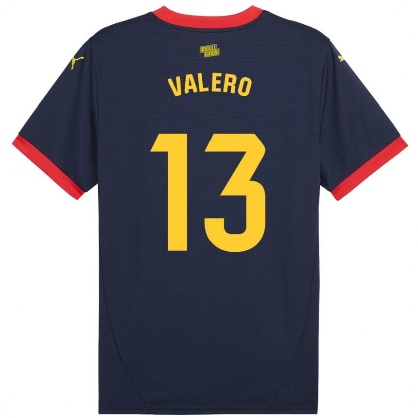 Niño Fútbol Camiseta Eliana Valero #13 Azul Marino Rojo 2ª Equipación 2024/25 Argentina