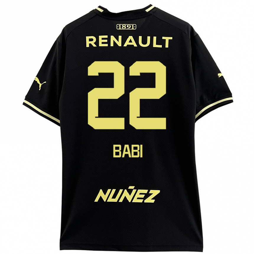 Niño Fútbol Camiseta Matheus Babi #22 Negro Amarillo 2ª Equipación 2024/25 Argentina