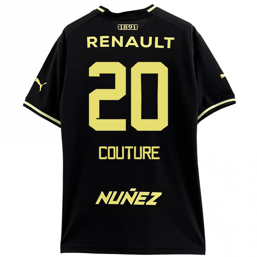 Niño Fútbol Camiseta Lorenzo Couture #20 Negro Amarillo 2ª Equipación 2024/25 Argentina