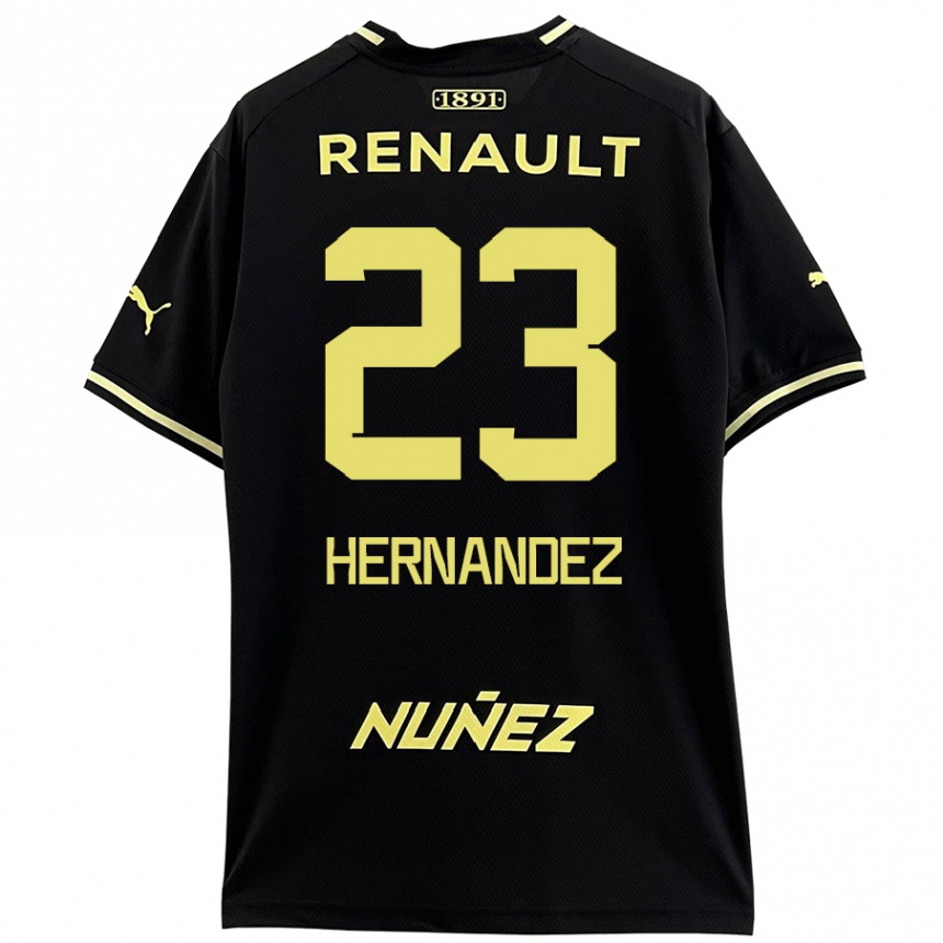 Niño Fútbol Camiseta Abel Hernández #23 Negro Amarillo 2ª Equipación 2024/25 Argentina