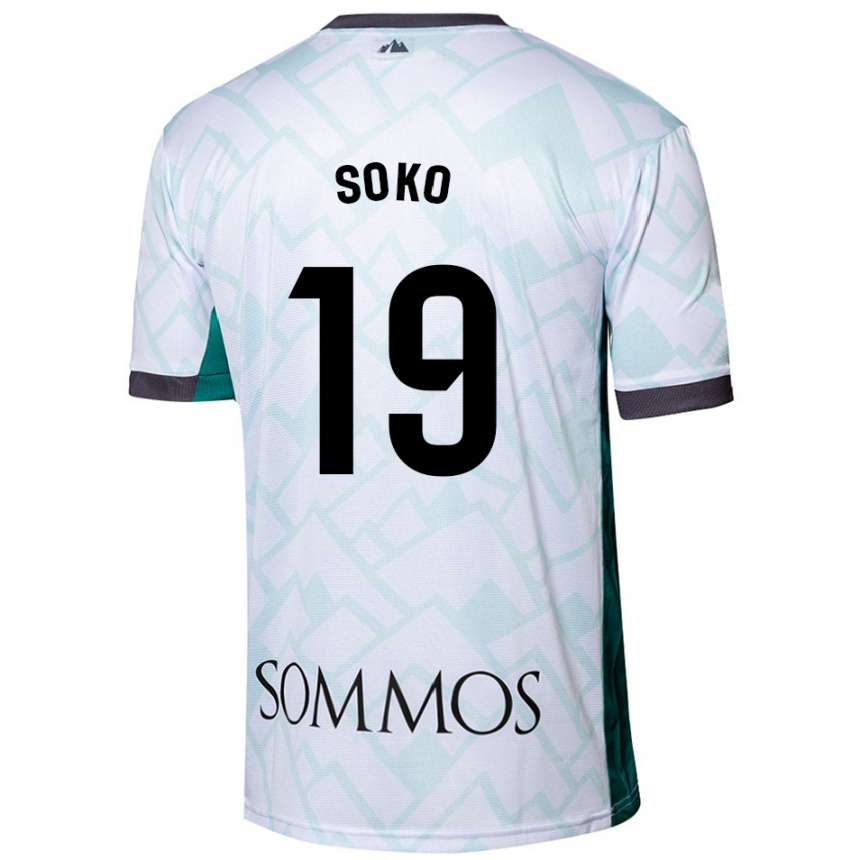 Niño Fútbol Camiseta Patrick Soko #19 Blanco Verde 2ª Equipación 2024/25 Argentina