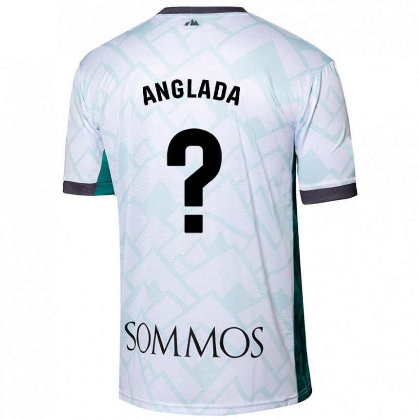 Niño Fútbol Camiseta Hugo Anglada #0 Blanco Verde 2ª Equipación 2024/25 Argentina