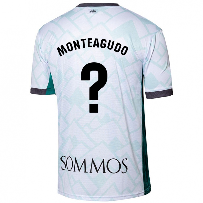 Niño Fútbol Camiseta Miguel Monteagudo #0 Blanco Verde 2ª Equipación 2024/25 Argentina