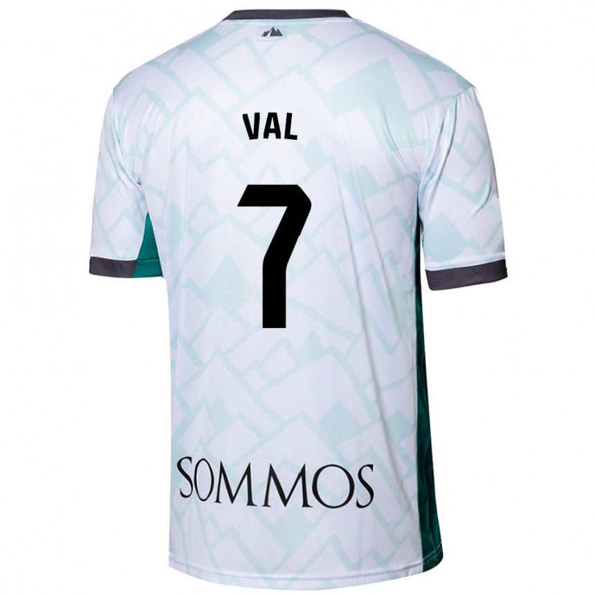 Niño Fútbol Camiseta Rodri Val #7 Blanco Verde 2ª Equipación 2024/25 Argentina