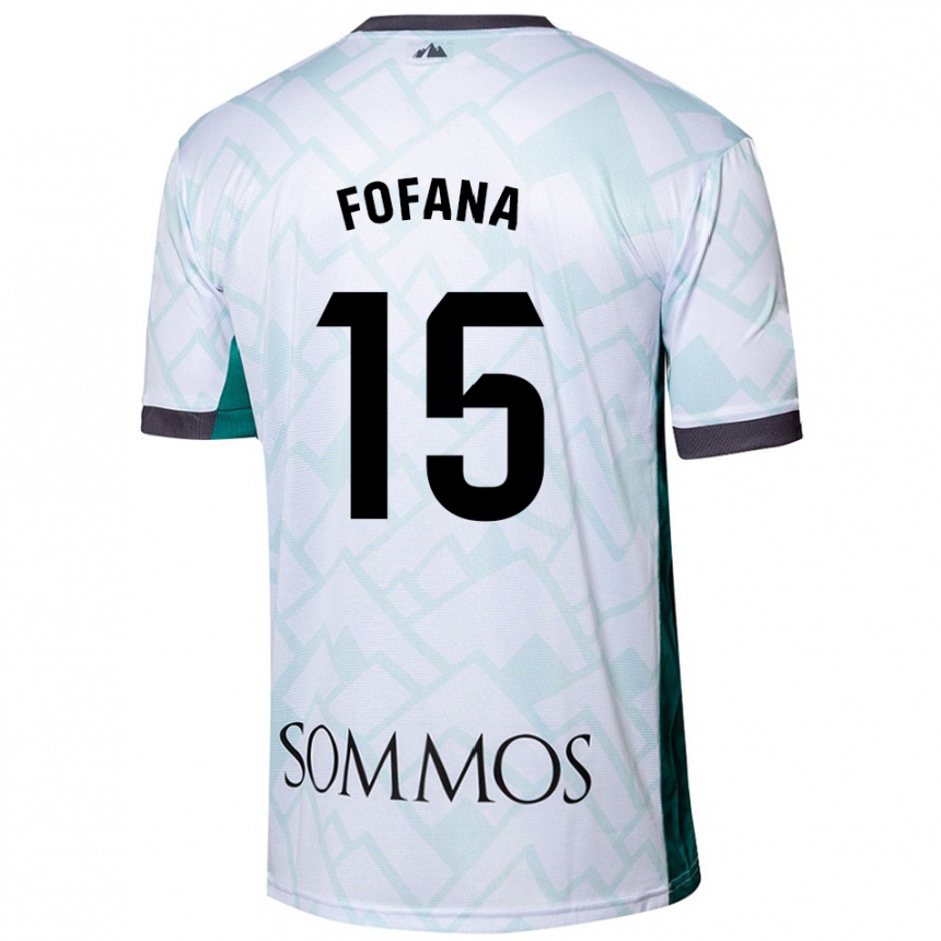 Niño Fútbol Camiseta Fadia Fofana #15 Blanco Verde 2ª Equipación 2024/25 Argentina