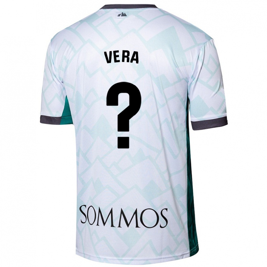 Niño Fútbol Camiseta Ángel Vera #0 Blanco Verde 2ª Equipación 2024/25 Argentina