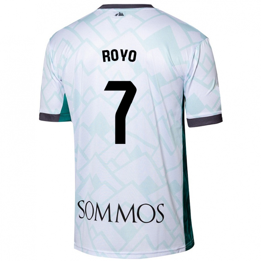 Niño Fútbol Camiseta Laura Royo #7 Blanco Verde 2ª Equipación 2024/25 Argentina