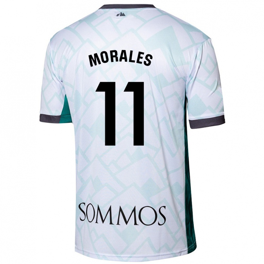 Niño Fútbol Camiseta Carolina Morales #11 Blanco Verde 2ª Equipación 2024/25 Argentina