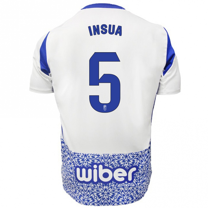 Niño Fútbol Camiseta Pablo Insua #5 Blanco Azul 2ª Equipación 2024/25 Argentina