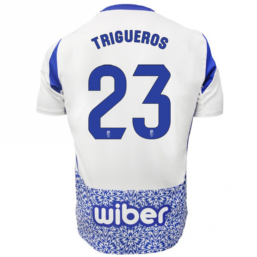 Niño Fútbol Camiseta Manu Trigueros #23 Blanco Azul 2ª Equipación 2024/25 Argentina