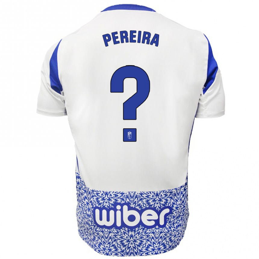 Niño Fútbol Camiseta João Pereira #0 Blanco Azul 2ª Equipación 2024/25 Argentina