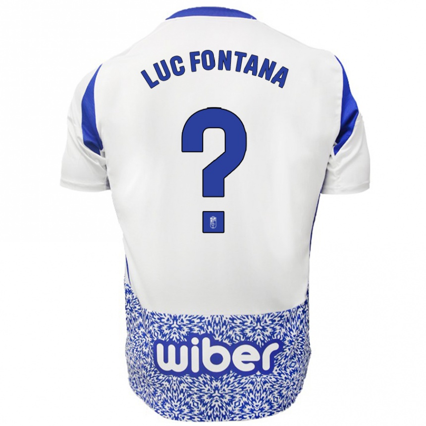 Niño Fútbol Camiseta Jean Luc Fontana #0 Blanco Azul 2ª Equipación 2024/25 Argentina