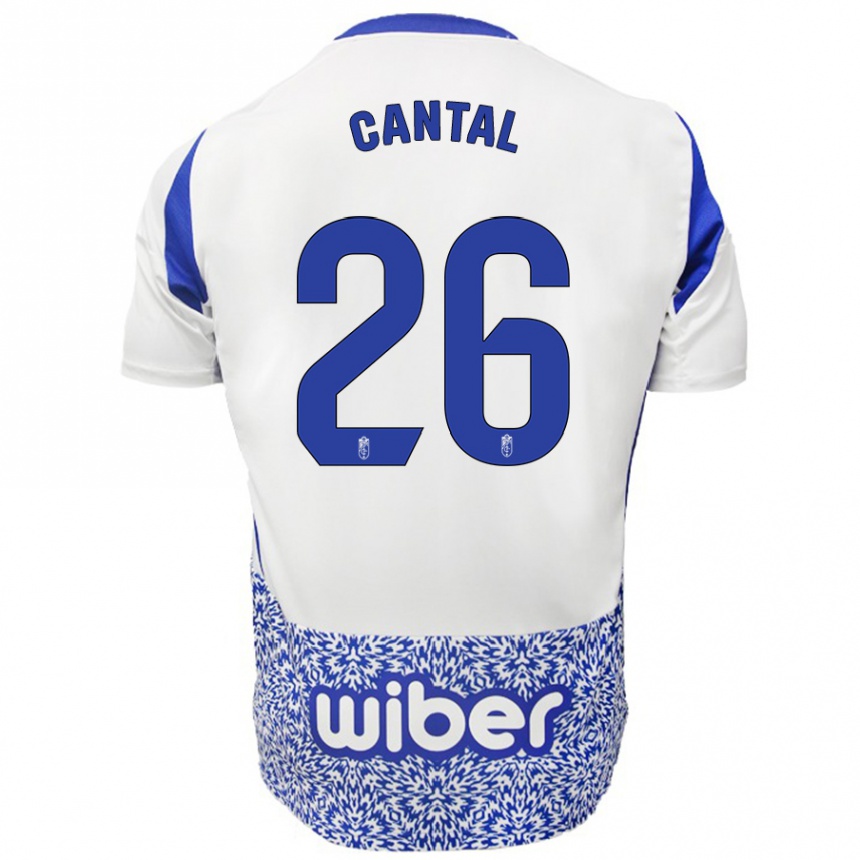 Niño Fútbol Camiseta Paco Cantal #26 Blanco Azul 2ª Equipación 2024/25 Argentina