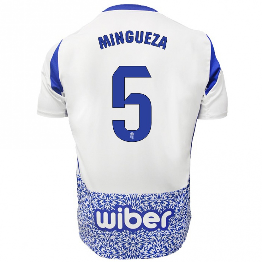 Niño Fútbol Camiseta Ariadna Mingueza #5 Blanco Azul 2ª Equipación 2024/25 Argentina