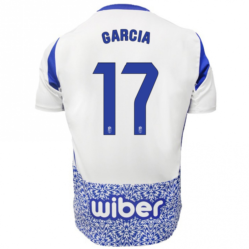 Niño Fútbol Camiseta Naima García #17 Blanco Azul 2ª Equipación 2024/25 Argentina